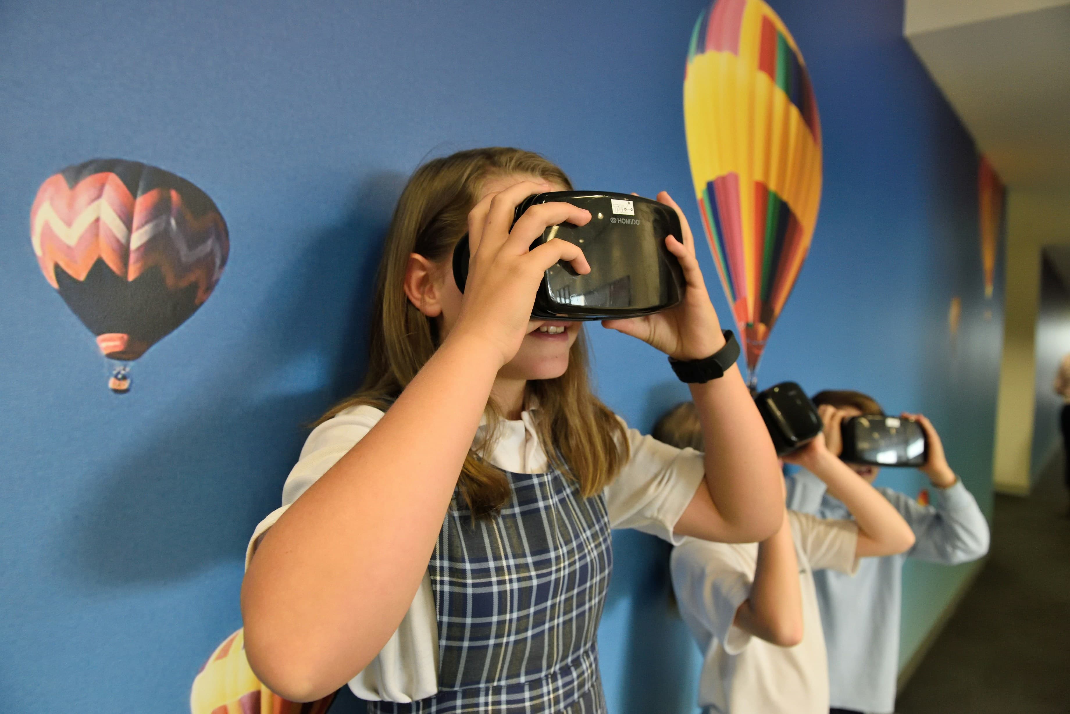 Group in VR headsets